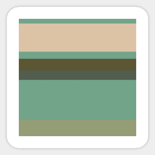 A magnificent stew of Soldier Green, Beige, Artichoke, Greyish Teal and Gunmetal stripes. Sticker